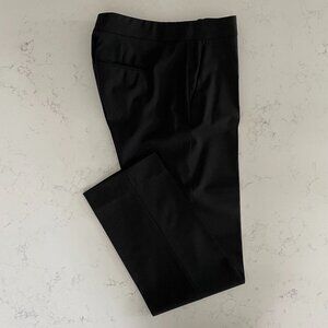 MaxMara Made in Italy Designer Straight Leg M Rise Wool Pants Black Sz 8